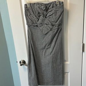 Leith Plaid midi dress